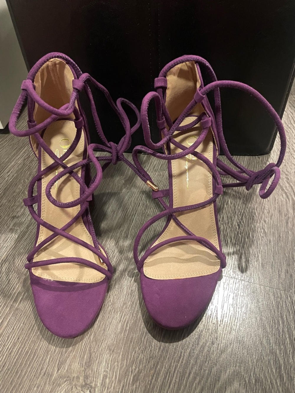 Women’s Purple Lace-Up Strappy Heels